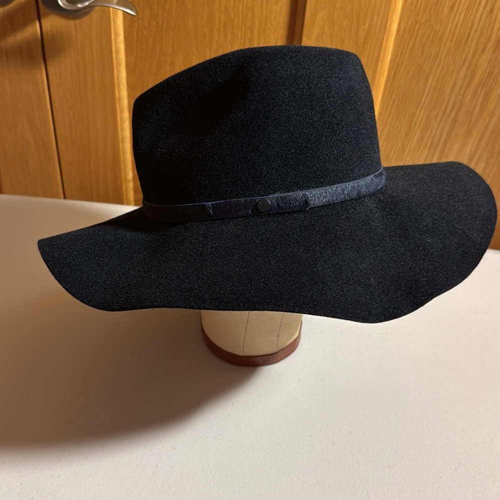 Rag & Bone Midnight Black Wide-Brim Hat - Picture 3 of 4